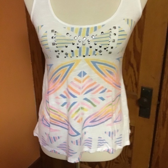Rue 21 neon studded lace tank top - Picture 4 of 8